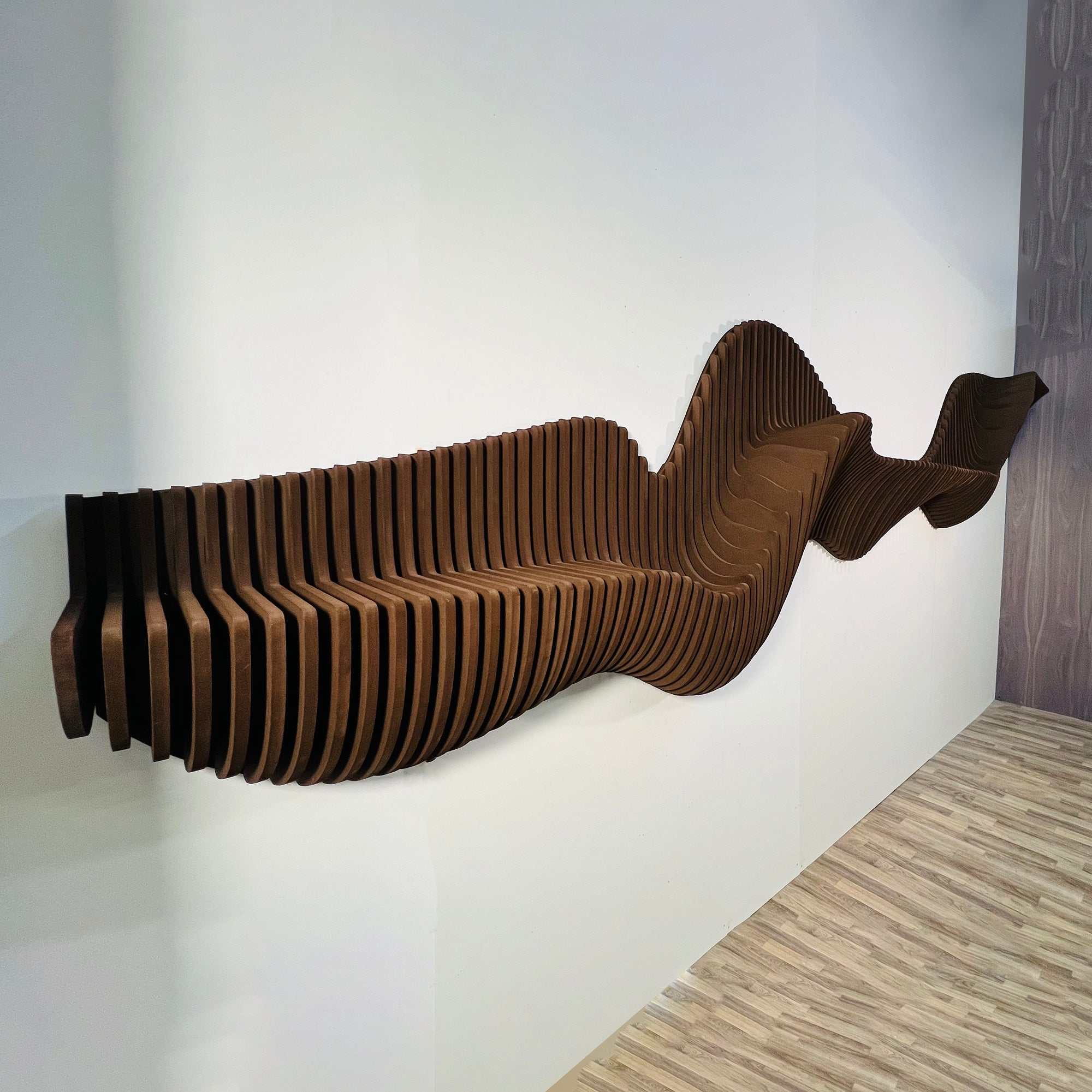 large Parametric Shelf, Custom Made Floating Shelf  3D Wall Art.